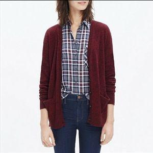 Madewell Red Heather Cardigan Small